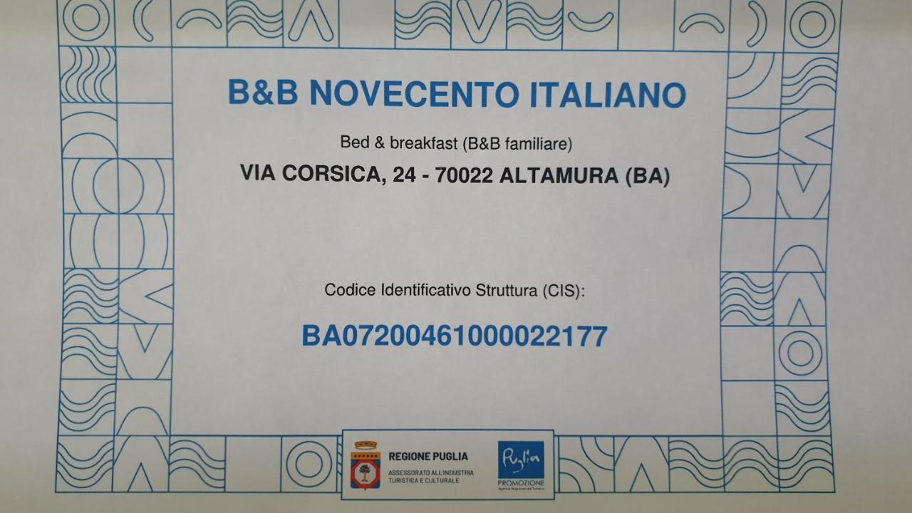 B&B Novecento Italiano Алтамура Екстериор снимка