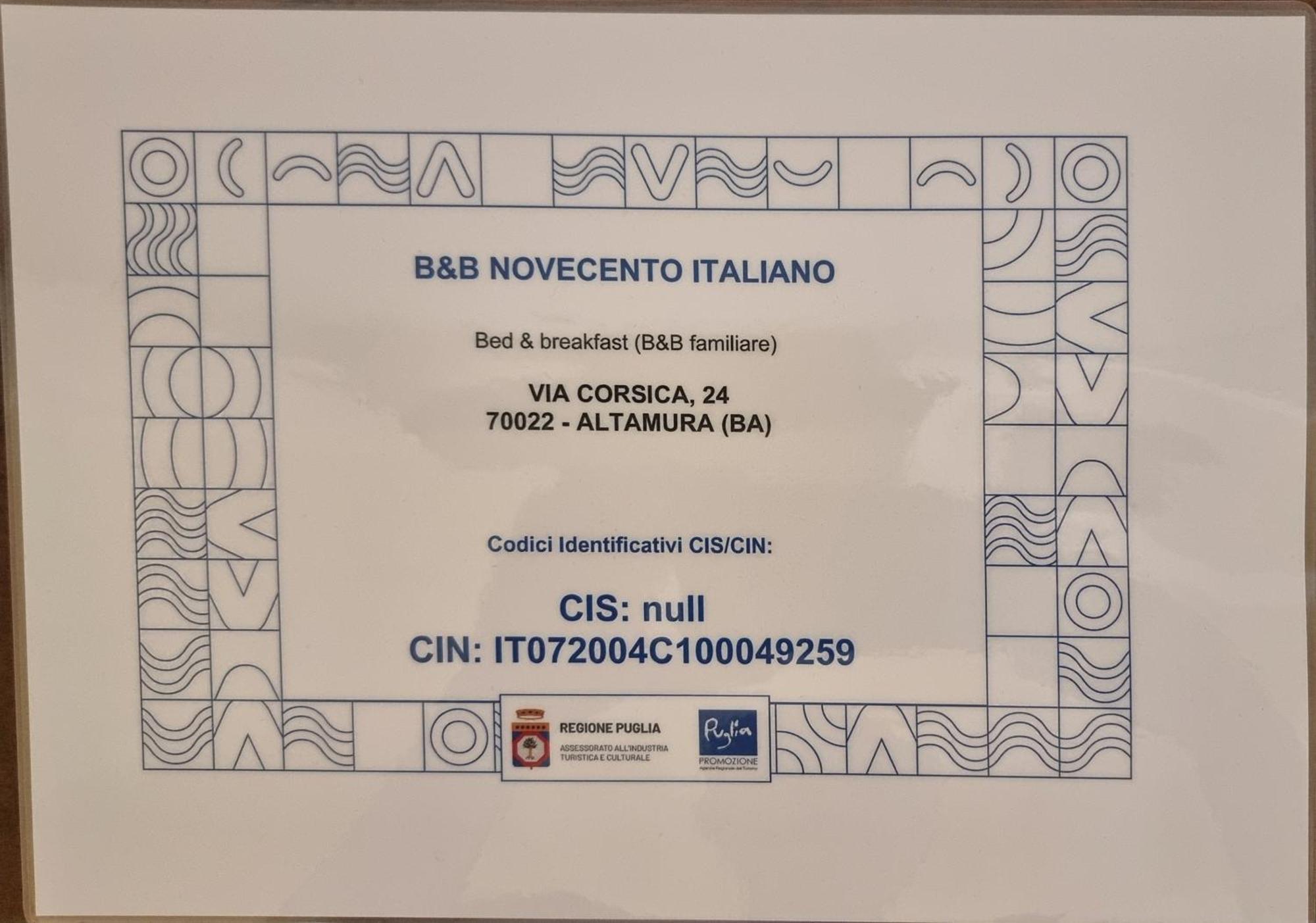 B&B Novecento Italiano Алтамура Екстериор снимка